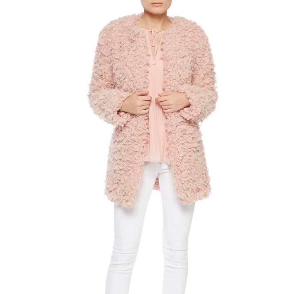SANCTUARY. Pink Fuzzy Coat. - Picture 6 of 8
